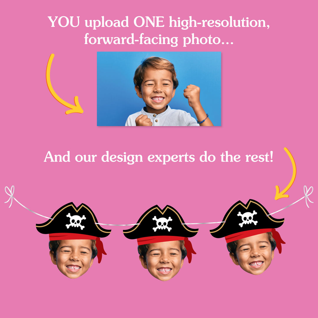 Custom Face Pirate Garland Banner