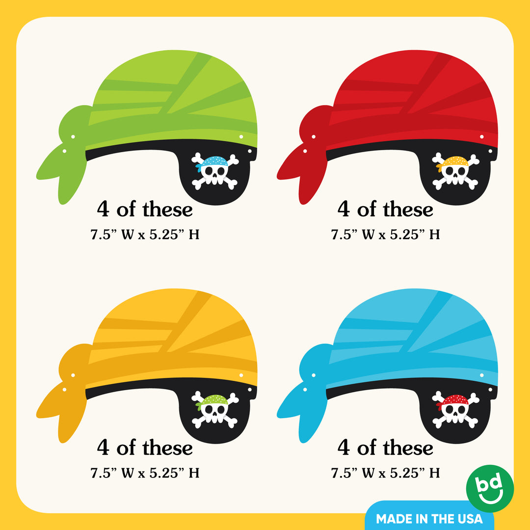 Pirate Paper Headbands - 16 Ct