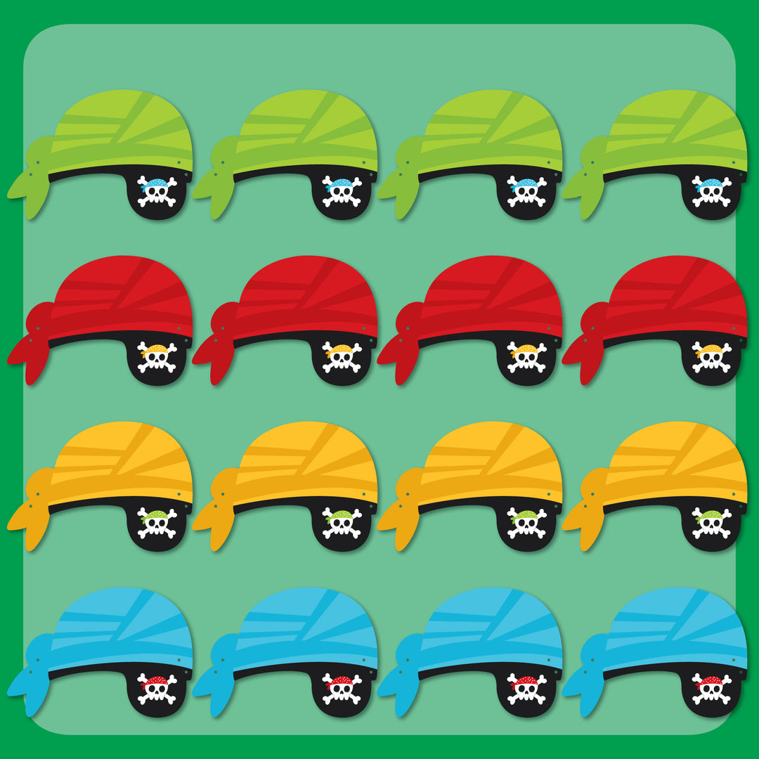 Pirate Paper Headbands - 16 Ct