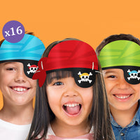 Pirate Paper Headbands - 16 Ct