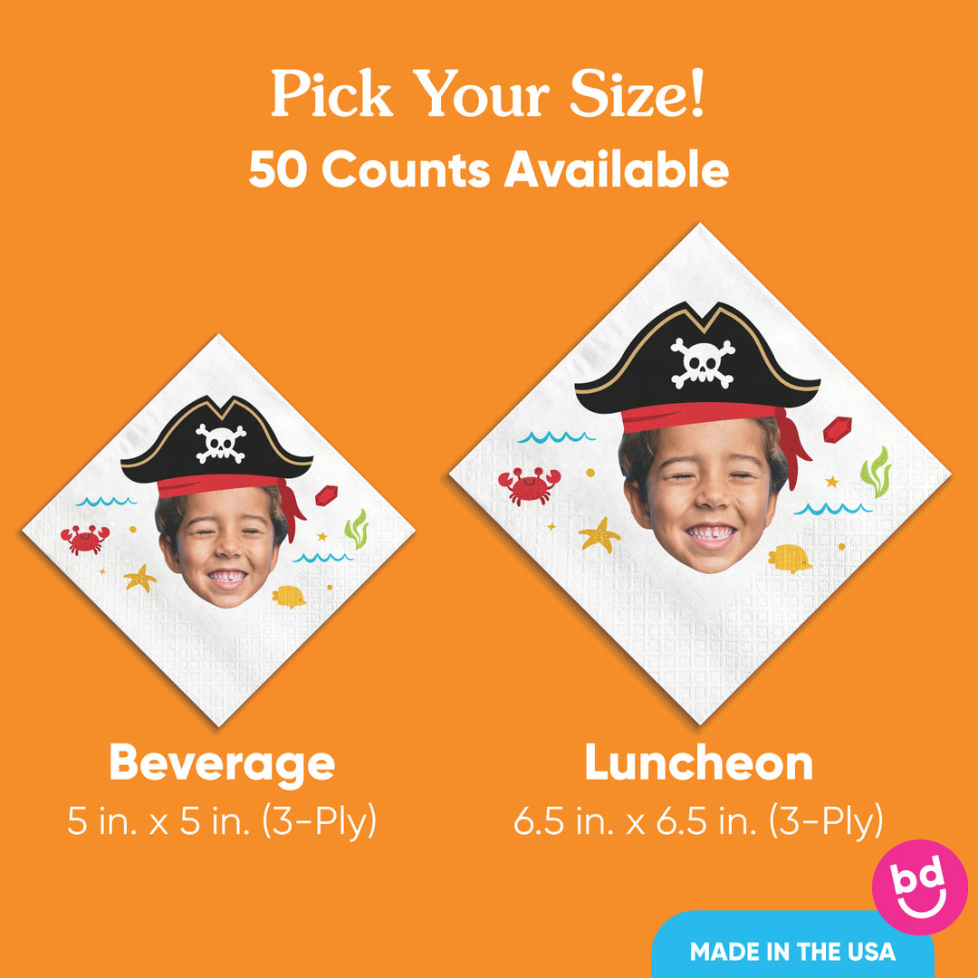 Custom Face Napkins - Pirate