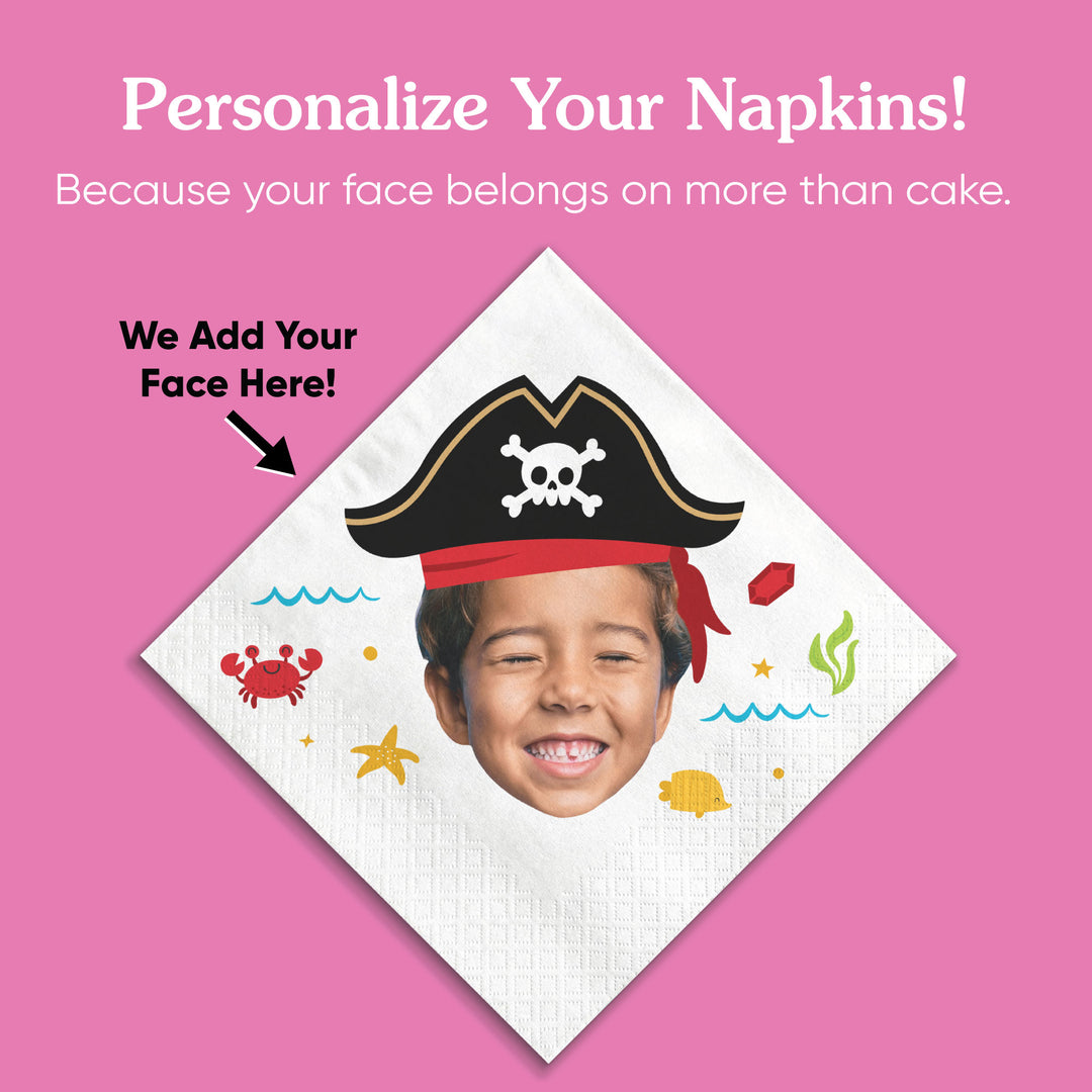 Custom Face Napkins - Pirate