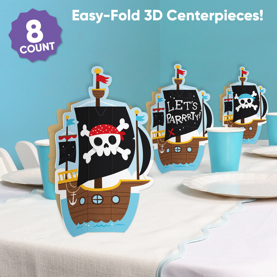 Pirate 3D Centerpieces - 8 Ct