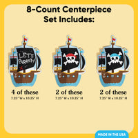 Pirate 3D Centerpieces - 8 Ct