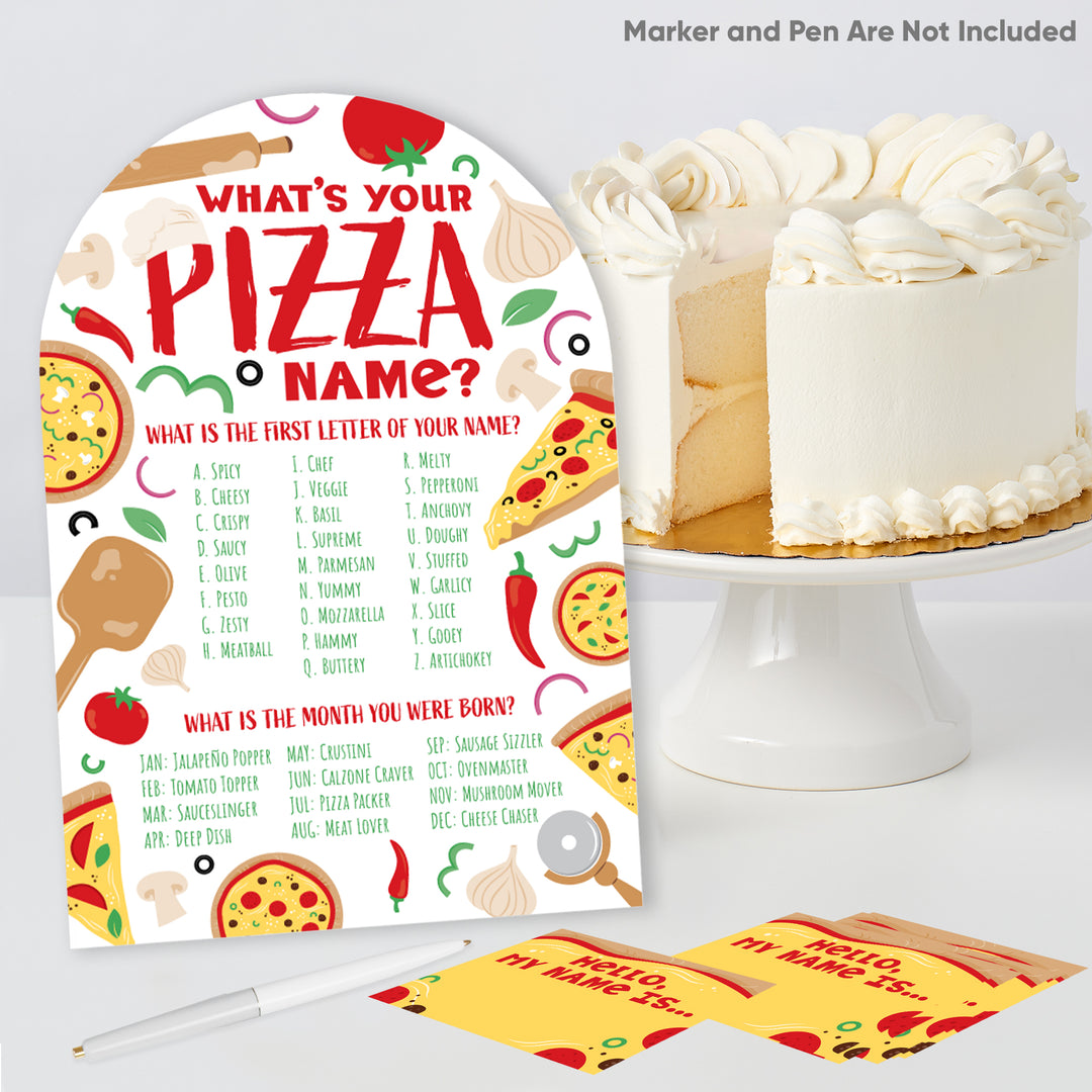 Pizza What's Your Name Party Game