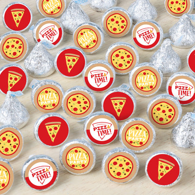 Pizza Party Time - Baby Shower or Birthday Party Small Round Candy Stickers - Party Favor Labels - 324 Count