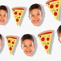 Custom Face Garland Banner - Pizza Party