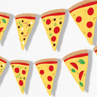 Pizza Party Garland Banner - 15 Pc