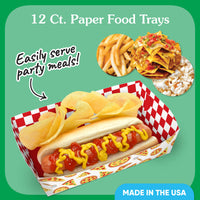 Pizza Party Paper Food Trays - 12 Ct