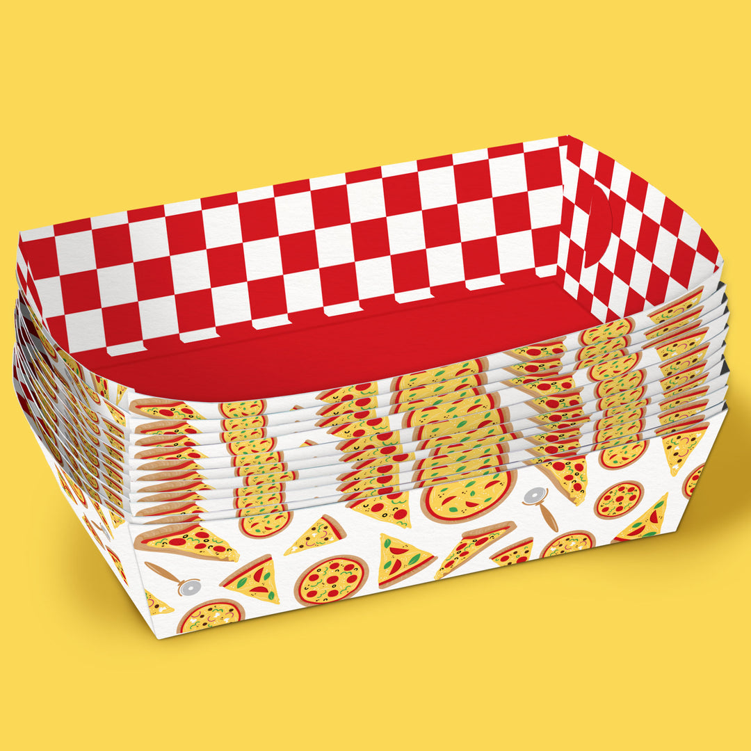 Pizza Party Paper Food Trays - 12 Ct