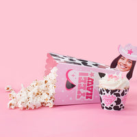 Rodeo Cowgirl - Pink Western Party Favor Popcorn Treat Boxes - Set of 12