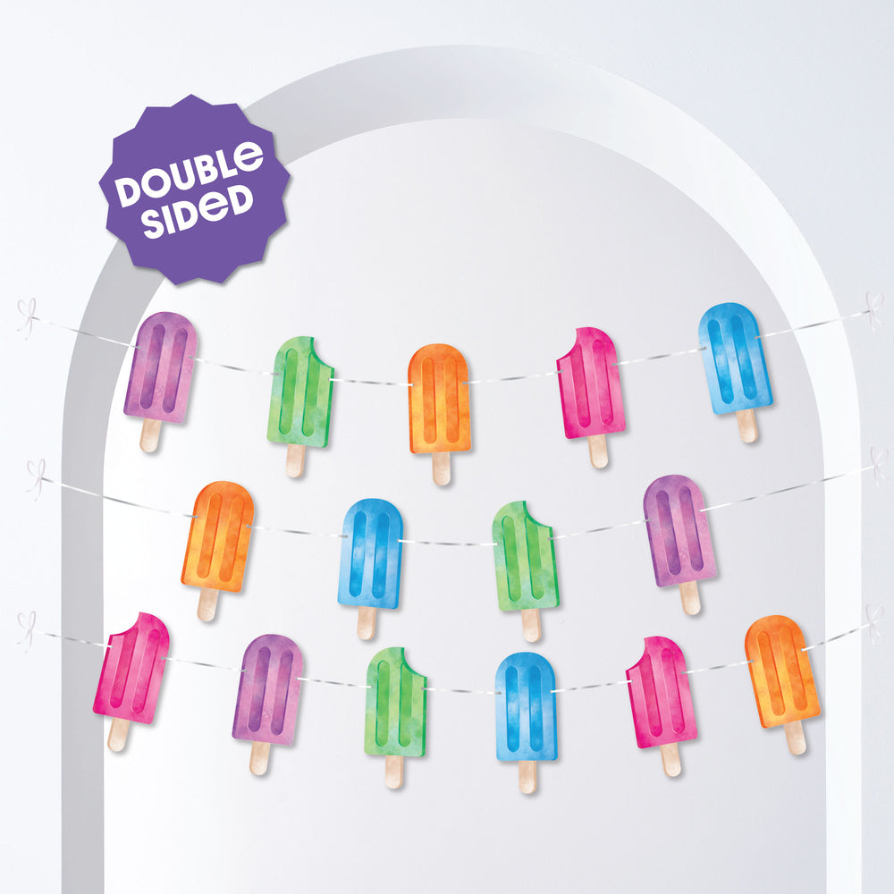 Popsicle Garland Banner - 15 Pc