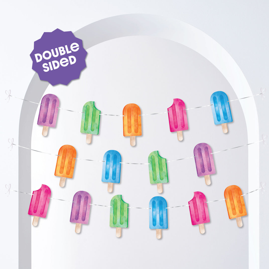 Popsicle Garland Banner - 15 Pc
