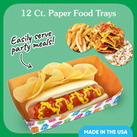 Popsicle Paper Food Trays - 12 Ct