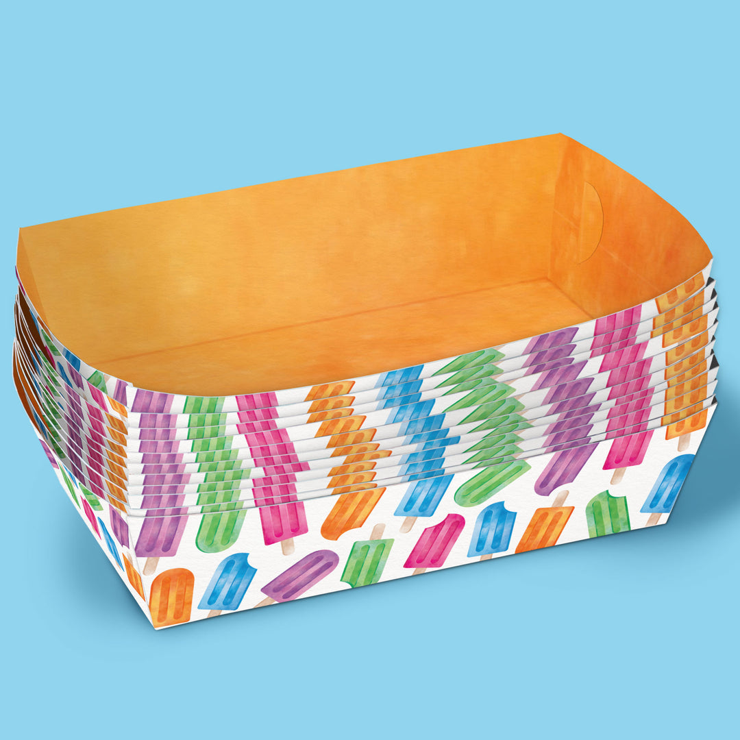 Popsicle Paper Food Trays - 12 Ct