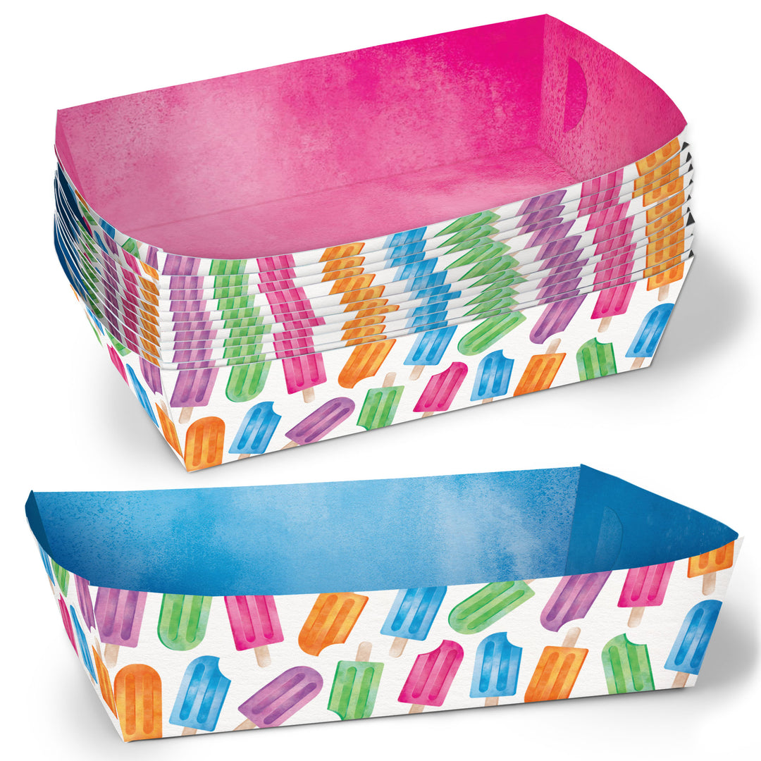 Popsicle Paper Food Trays - 12 Ct