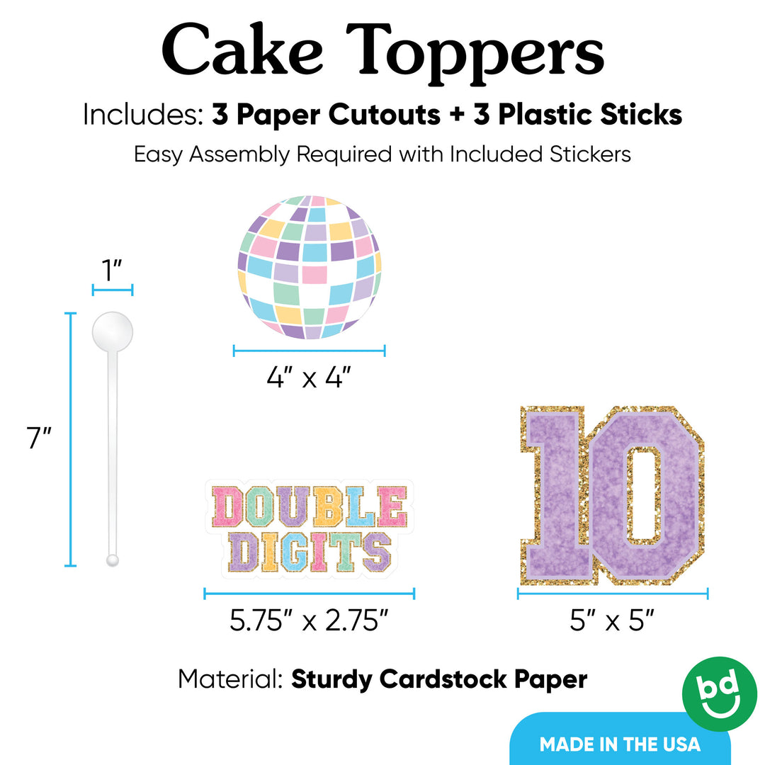 Three piece topper set layout with sticks
