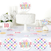 Assorted sizes confetti set 27 pieces layout
