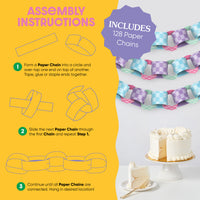 Preppy 10th Birthday Girl DIY Paper Chains - 128 Pc