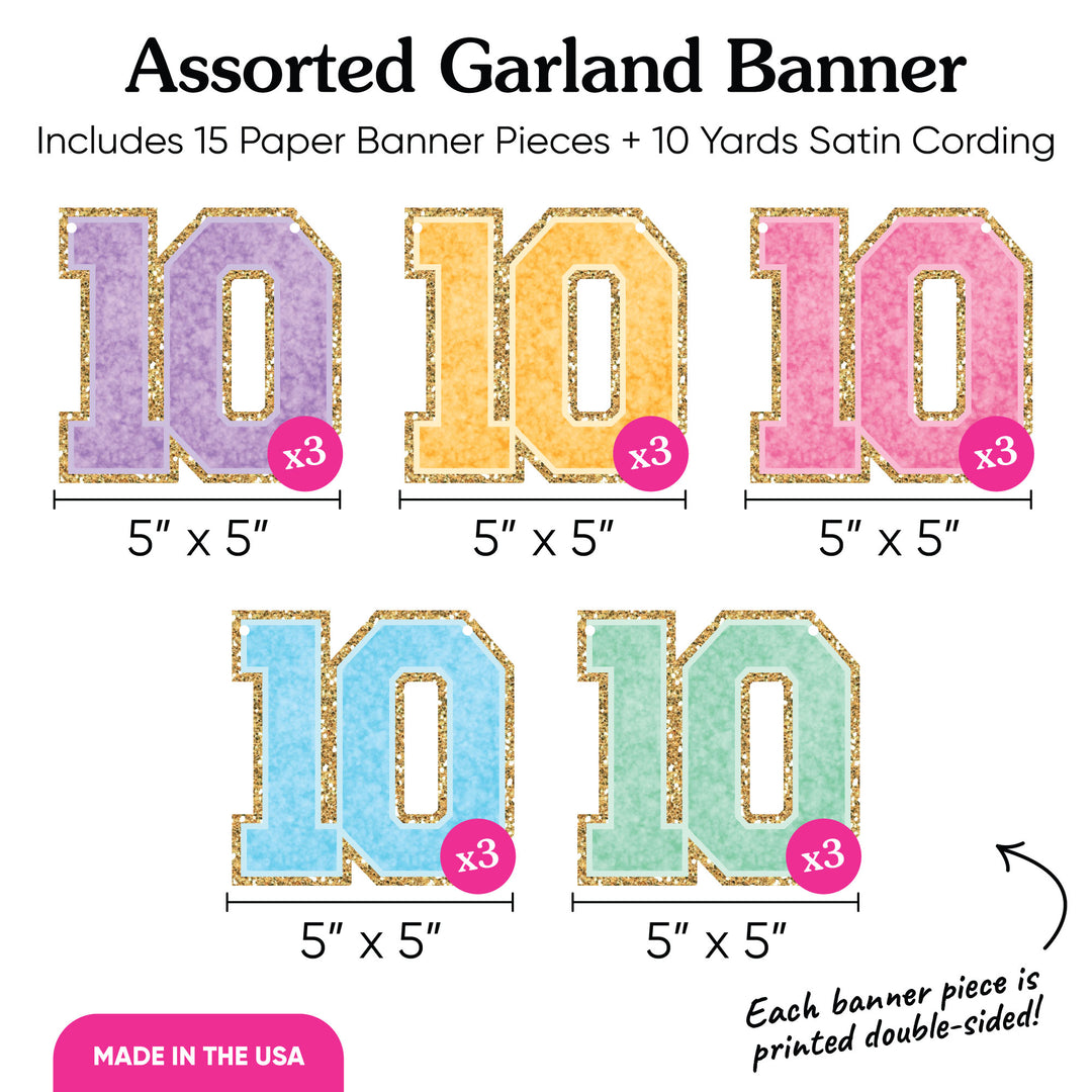 Pre-punched holes and cording detail for hanging banner