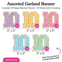 Pre-punched holes and cording detail for hanging banner