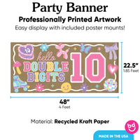 Large size banner with mounting pieces included