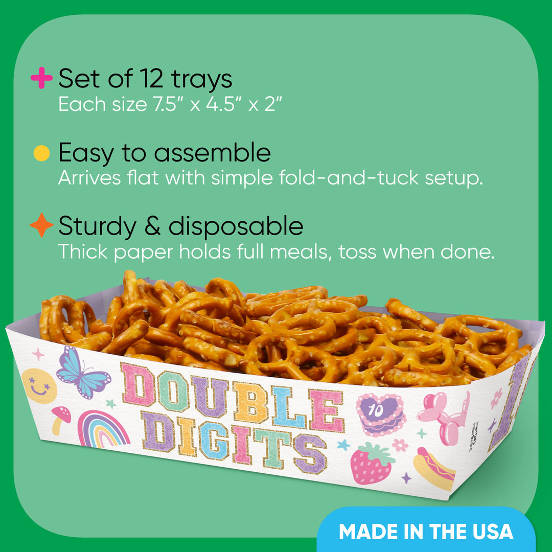 Folded tray structure and size view