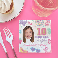 Close-up personalized text and icon print detail
