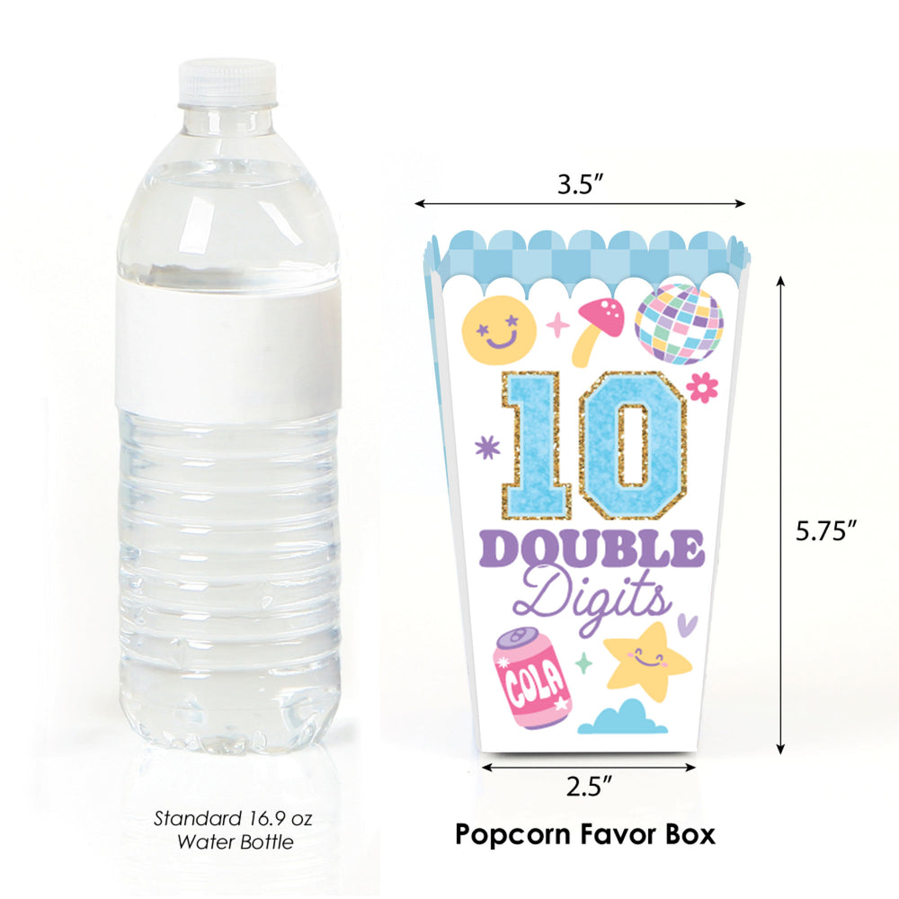Preppy 10th Birthday Girl Popcorn Boxes - 12 Ct