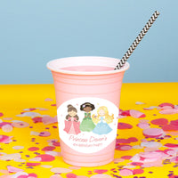 Custom Text Party Cups - Princess - 16 Ct
