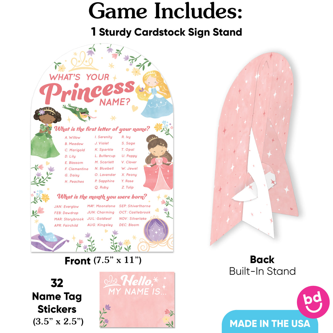 Princess What's Your Name Party Game