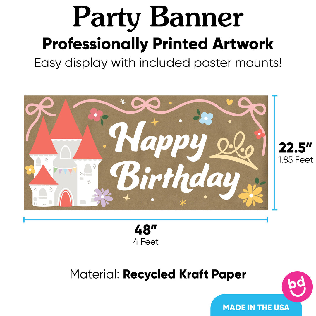 Princess banner 48x22.5 inches with 8 mounts