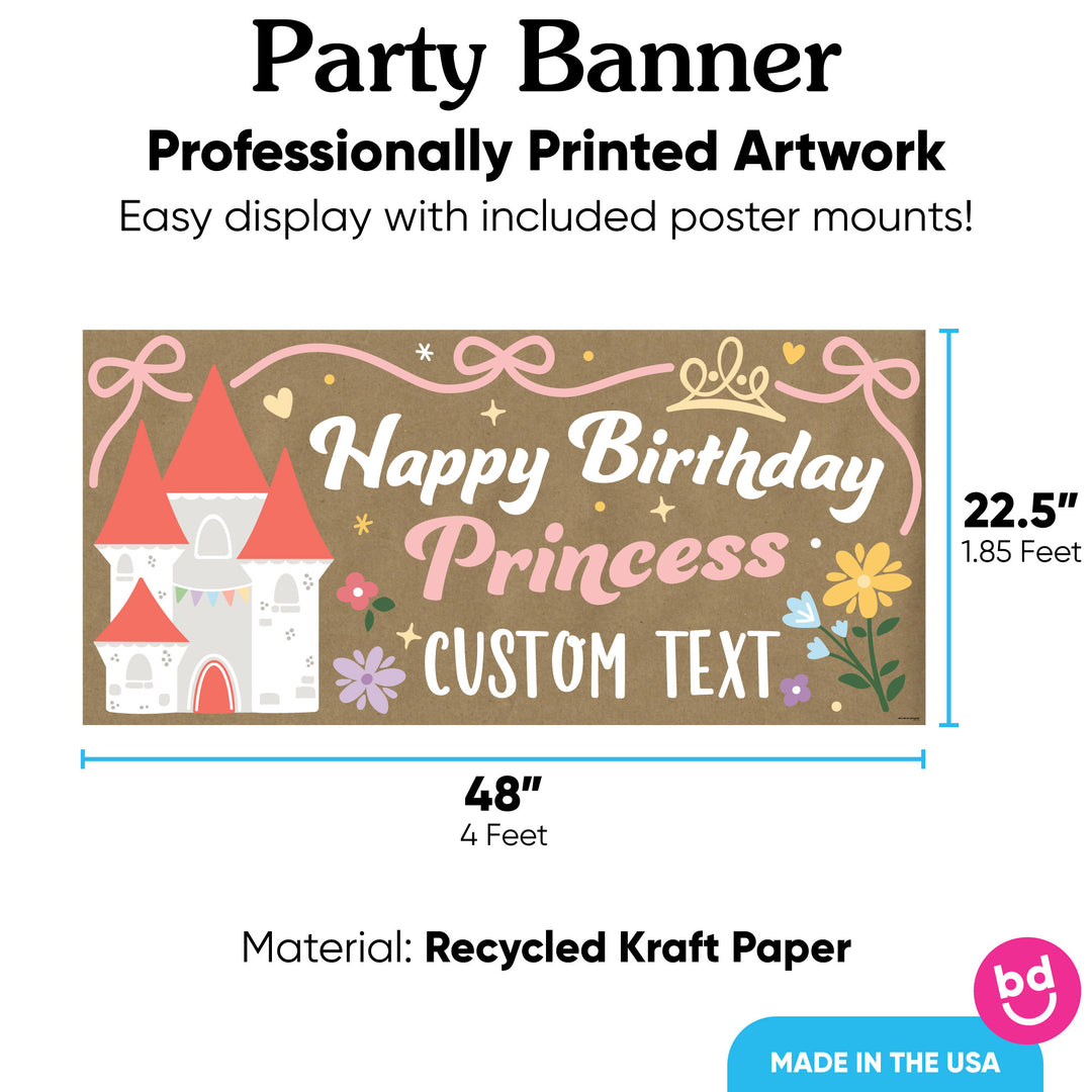48x22.5 princess kraft banner with 8 included poster mounts