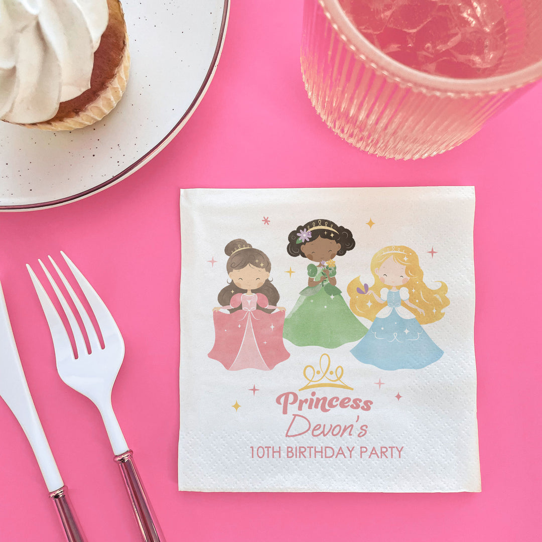 Custom Text Napkins - Princess