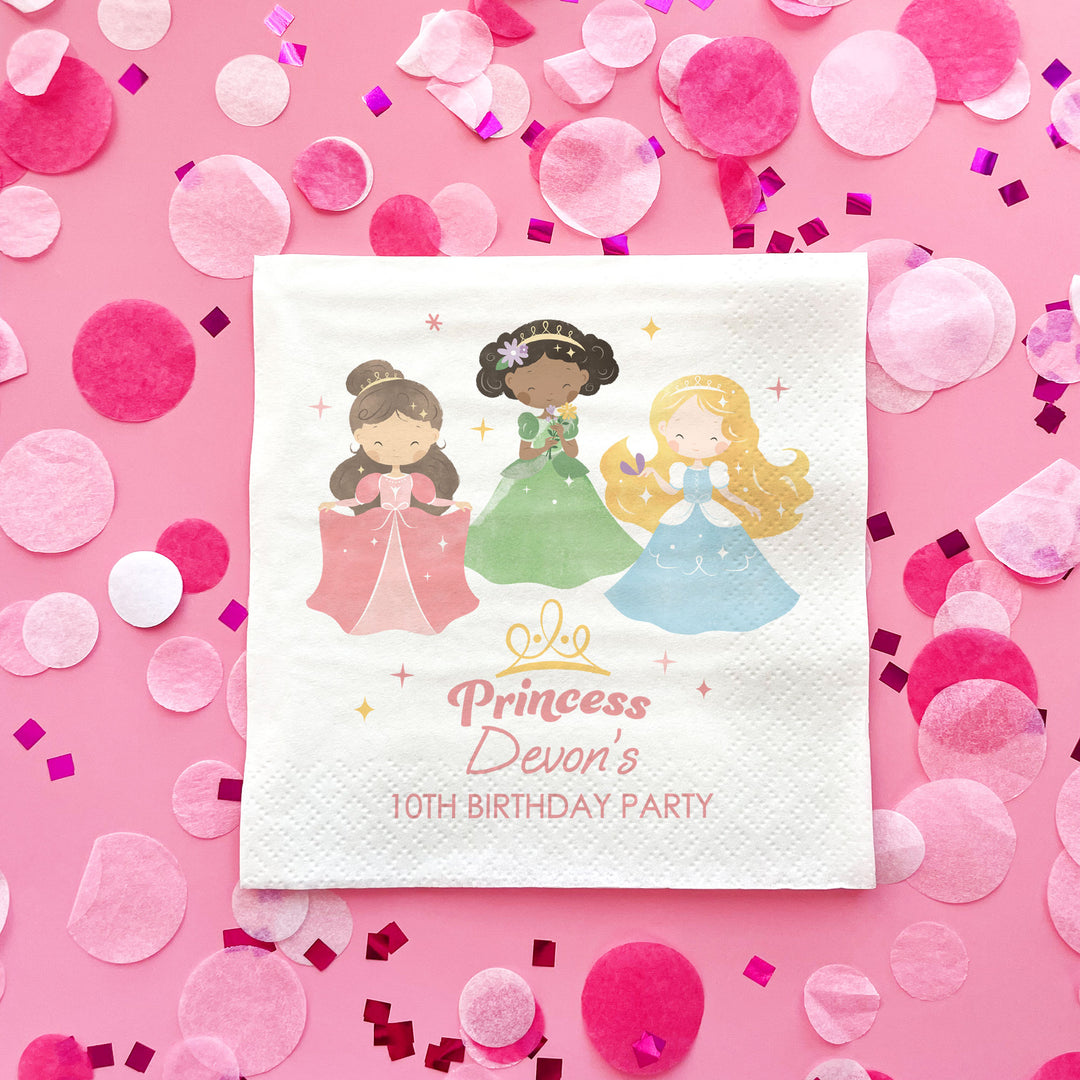 Custom Text Napkins - Princess