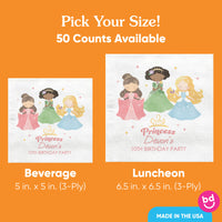 Custom Text Napkins - Princess