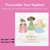 Custom Text Napkins - Princess