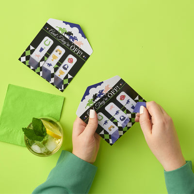 Kentucky Horse Derby - Horse Race Party Game Pickle Cards - Pull Tabs 3-in-a-Row - Set of 12