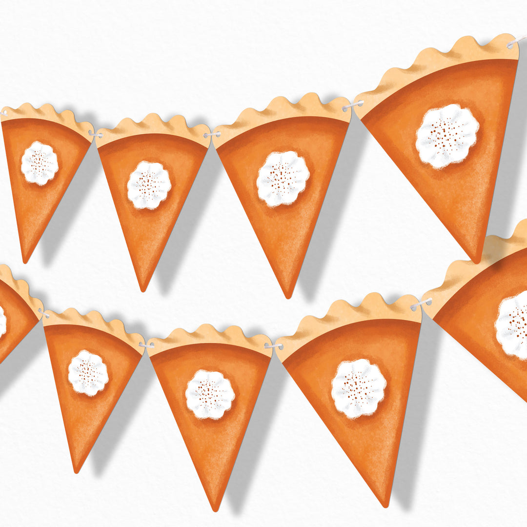 Pumpkin Pie Garland Banner - 15 Pc