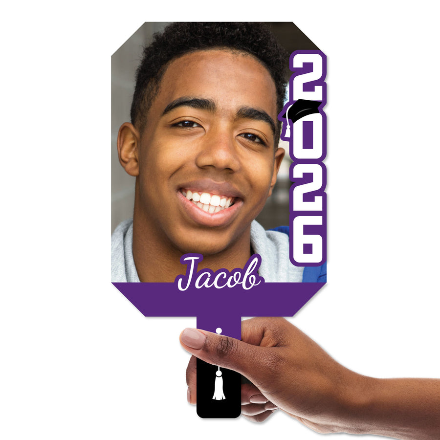 Custom Grad Purple Photo Paddle 1, 3, 6, or 12 Ct