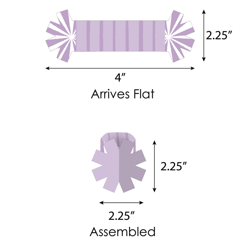 Purple Stripes - Simple Party Paper Napkin Holder - Napkin Rings - Set of 24