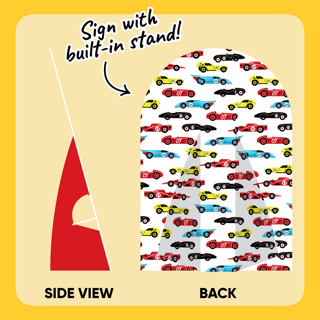 Race Car Party Signs Set - 6 Ct