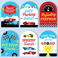 Race Car Party Signs Set - 6 Ct