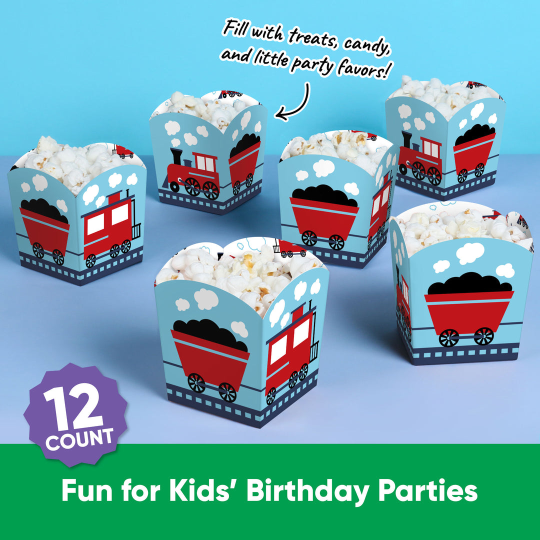 Railroad Party Crossing Treat Boxes - 12 Ct