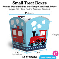 Railroad Party Crossing Treat Boxes - 12 Ct