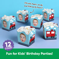 Custom Face Railroad Party Crossing Treat Boxes - 12 Ct