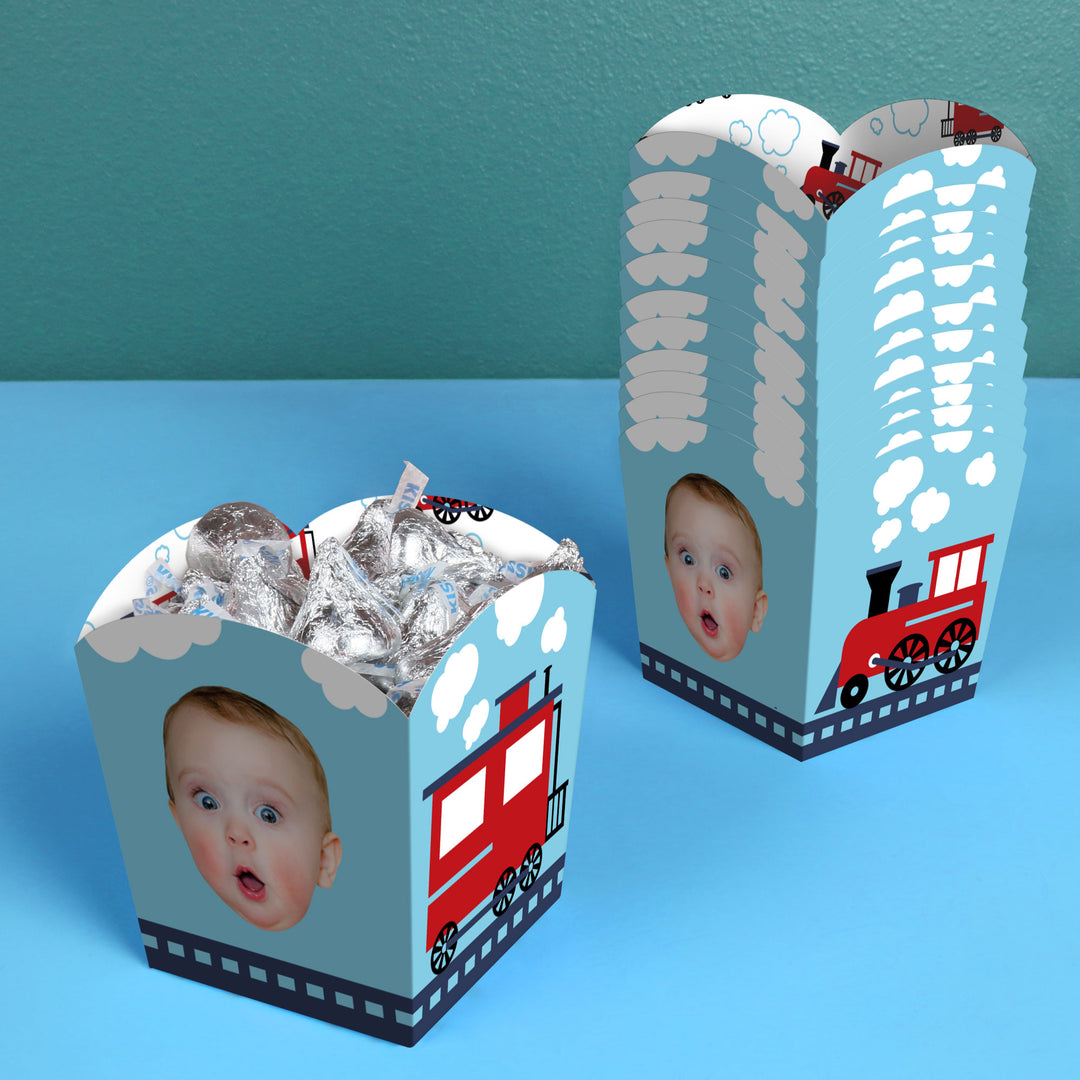Custom Face Railroad Party Crossing Treat Boxes - 12 Ct
