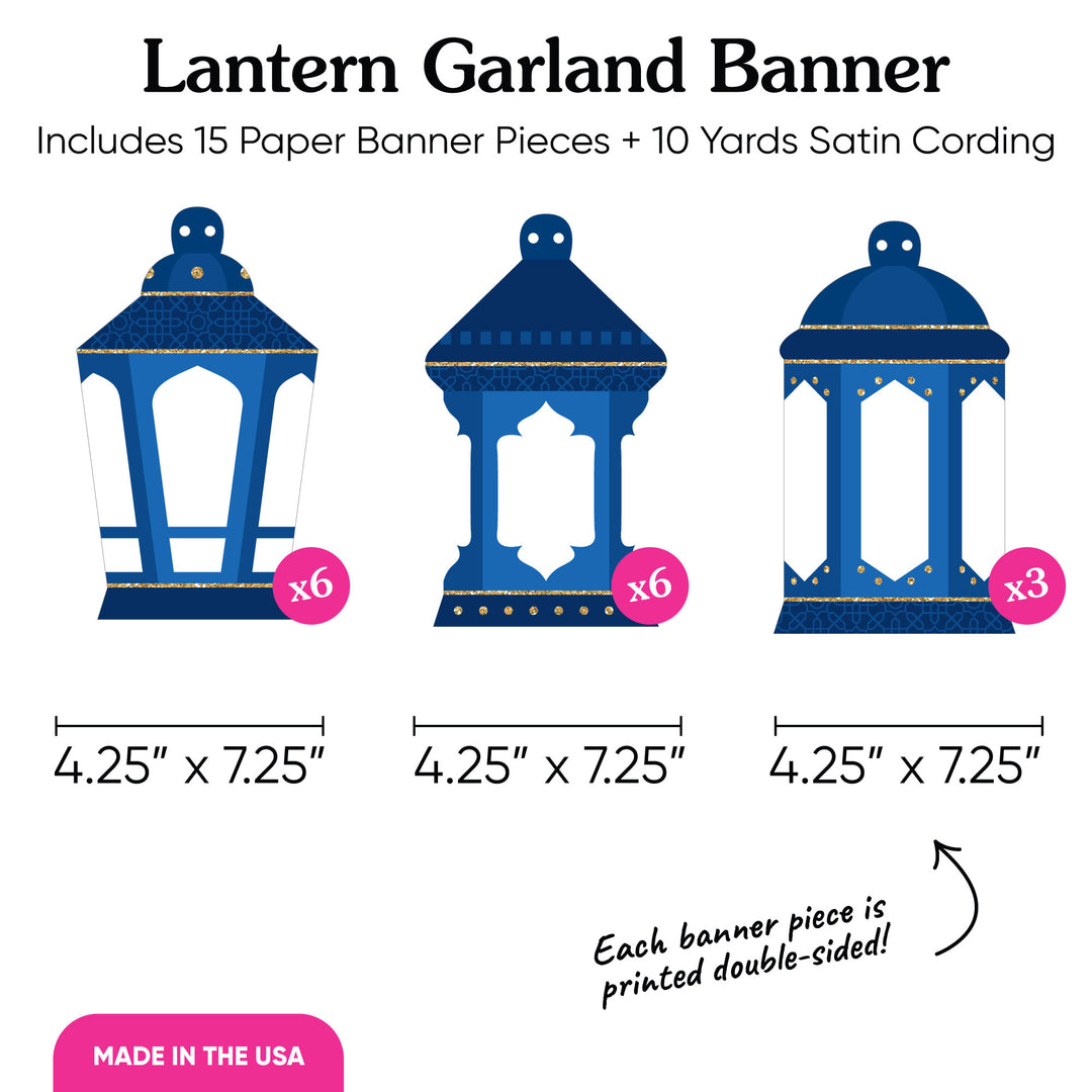 Ramadan Garland Banner - 15 Pc