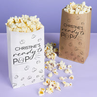 Custom Text Popcorn Bags - Ready to Pop