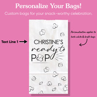 Custom Text Popcorn Bags - Ready to Pop